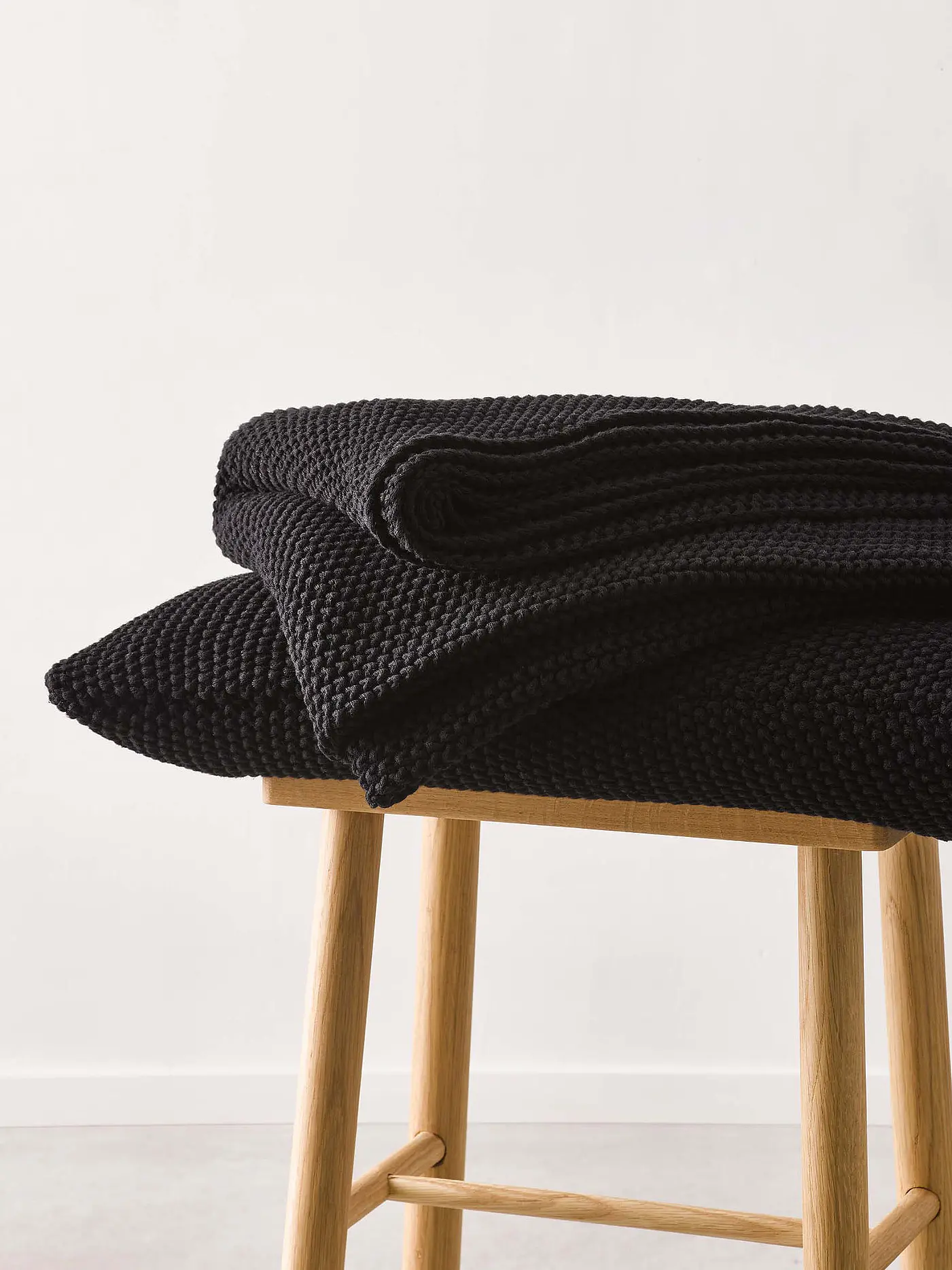 MARC O'POLO HOME | Tagesdecke - Plaid Nordic Knit Sandstone | schwarz